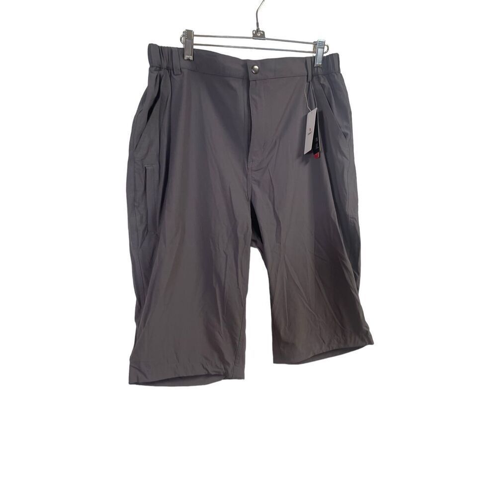New Baleaf Mens Gray Zippered Activewear Running Sports Shorts XL